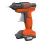 Пістолет клейовий акумуляторний BLACK+DECKER, 12 B, Li-ion, діаметр стрижня 7 мм, робоча температура 150 C°