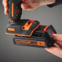 Дриль-шурупокрут BLACK+DECKER, ударний, 18 В, 1.5 А/год, 40 Нм, 360-1400 об/хв, патрон 13 мм, кількість швидкостей - 2, вага 1.3 кг, 2 акумулятора, додаткова рукоятка, зарядний пристрій