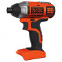 Шурупокрут ударний BLACK+DECKER, безщітковий, 18 В, 210 Нм, 3000 об/хв, розмір тримача насадок 1/4, кількість швидкостей - 1, вага 1.22 кг, без акумулятора і зарядного пристрою, біта