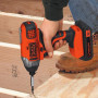 Шурупокрут ударний BLACK+DECKER, безщітковий, 18 В, 210 Нм, 3000 об/хв, розмір тримача насадок 1/4, кількість швидкостей - 1, вага 1.22 кг, без акумулятора і зарядного пристрою, біта