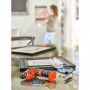 Викрутка-ліхтар акумуляторна BLACK+DECKER, 3.6 В Li-ion, 180 об/хв, реверс, підсвітка, вага 0.4 кг, зарядний пристрій, знімний відсік для зберігання аксесуарів, біти, магнітний тримач,анкери, дюбеля