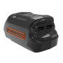 Зарядний пристрій BLACK+DECKER, 18 В Li-ion, максимальний струм зарядки 1.5 А (розділений на два входи)