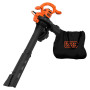 Садовий пилосос електричний BLACK+DECKER, 2.6 кВт, швидкість повітря 210-315 км/год, збірник 40 л, вага 4.0 кг