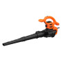 Садовий пилосос електричний BLACK+DECKER, 2.6 кВт, швидкість повітря 210-315 км/год, збірник 40 л, вага 4.0 кг