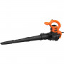 Садовий пилосос електричний BLACK+DECKER, 2.9 кВт, швидкість повітря 206-390 км/год, збірник 55 л, вага 7.6 кг