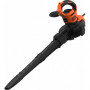 Садовий пилосос електричний BLACK+DECKER 3 кВт, швидкість повітря 230-404 км/год, збірник 72 л, вага 4.75 кг
