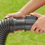 Садовий пилосос електричний BLACK+DECKER, 3.0 кВт, швидкість повітря 206-404 км/год, збірник 72 л, вага 8.04 кг