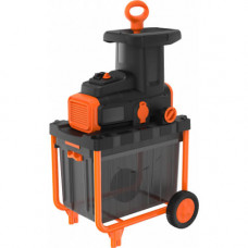 Подрібнювач електричний BLACK+DECKER 2.8 кВт, максимальний діаметр гілки 45 мм, фреза, травозбірник 45 л, пластиковий