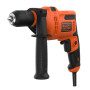 Дриль мережевий BLACK+DECKER, ударний, 500 Вт, 0-2800 об/хв, 47600 уд/хв, патрон 10 мм швидкозатискний, кількість швидкостей - 1, вага 1.52 кг, багатопозиційна бічна рукоятка