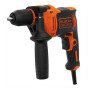 Дриль мережевий BLACK+DECKER, ударний, 710 Вт, 0-2800 об/хв, 47600 уд/хв, патрон 13 мм швидкозатискний, кількість швидкостей - 1, вага 2.19 кг, додаткове руків’я, валіза