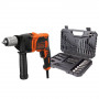 Дриль мережевий BLACK+DECKER, ударний, 850 Вт, 2 режими, 0-3100 об/хв, 54400 уд/хв, макс. діаметр свердління 32 мм (деревина), 16 мм (цегла), 2.4 кг