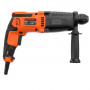 Перфоратор мережевий BLACK+DECKER, SDS-Plus, 650 Вт, 1.6 Дж, 0-5180 уд/хв,0-1600 об/мин, валіза, вага 4.6 кг