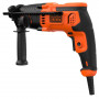 Перфоратор мережевий BLACK+DECKER, SDS-Plus, 650 Вт, 1.6 Дж, 0-5180 уд/хв,0-1600 об/мин, валіза, вага 4.6 кг