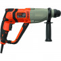 Перфоратор мережевий BLACK+DECKER, SDS-Plus, 800 Вт, 3.4 Дж, 0-5500 уд/хв,0-1200 об/мин, валіза, вага 5.36 кг