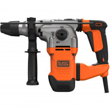 Перфоратор мережевий BLACK+DECKER, SDS-Plus, 1250 Вт, 4.4 Дж, 0-4100 уд/хв,0-850 об/мин, валіза, вага 5.5 кг