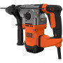 Перфоратор мережевий BLACK+DECKER, SDS-Plus, 1250 Вт, 4.4 Дж, 0-4100 уд/хв,0-850 об/мин, валіза, вага 5.5 кг