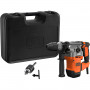 Перфоратор мережевий BLACK+DECKER, SDS-Plus, 1250 Вт, 4.4 Дж, 0-4100 уд/хв,0-850 об/мин, валіза, вага 5.5 кг