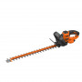 Кущоріз електричний BLACK+DECKER, 0.6 кВт, довжина ножа 60 см, діаметр гілок 25 мм, з допоміжним ножем, вага 2.7 кг