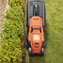 Газонокосарка електрична BLACK+DECKER, 1200 Вт, ширина косіння 32 см, висота косіння 20-60 мм, травозбірник 35 л, вага 8.33 кг