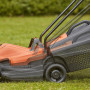 Газонокосарка електрична BLACK+DECKER, 1200 Вт, ширина косіння 32 см, висота косіння 20-60 мм, травозбірник 35 л, вага 8.33 кг