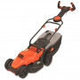 Газонокосарка електрична BLACK+DECKER, 1600 Вт, ширина косіння 38 см, висота косіння 20-70 мм, травозбірник 45 л, вага 16.7 кг