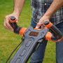Газонокосарка електрична BLACK+DECKER, 1600 Вт, ширина косіння 38 см, висота косіння 20-70 мм, травозбірник 45 л, вага 16.7 кг