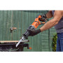 Шабельна пила мережева BLACK+DECKER, 750 Вт, швидкість 0-2.800 хід / хв, величина ходу 20 мм, безключова заміна, блокування випадкового пуску, кабель живлення 3.0 м, 2 пильних полотна (пакування - картон), 2.4 кг
