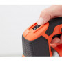 Пила лобзикова мережева BLACK+DECKER, 650 Вт, швидкість 0-3.100 хід/хв, кут розпилювання: 0-45° (фіксація), підошва: відлив, прорезинена рукоятка, фіксація пуску, електронне регулювання швидкості, крок 0-19 мм, макс.