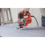 Пила лобзикова мережева BLACK+DECKER, 650 Вт, 1000-3100 ход/хв, максимальна глибина пропилу (дерево) - 90 мм, вага 2.2 кг, валіза