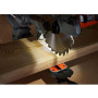 Пила торцювальна мережева BLACK+DECKER, 1500 Вт, диск 216 х 30 мм (диск ТСТ на 24 зуб), швидкість 4700 об/хв, розмір заготовки 220 / 155 мм (90) 40 мм (45), фіксація 15/22.5/30/31.62/45°, система XPS, кут 0-45, струб