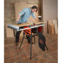 Пила настільна розпилювальна, BLACK+DECKER, 1800 Вт, диск 254 х 30 мм (диск ТСТ на 48 зуб товщина 2.0 мм), швидкість 4.800 об/хв, макс. пропил - до 80 мм, кут різу 0-45, товщина пропила 2.8 мм, миттєвий тормоз, вага