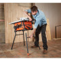 Пила настільна розпилювальна, BLACK+DECKER, 1800 Вт, диск 254 х 30 мм (диск ТСТ на 48 зуб товщина 2.0 мм), швидкість 4.800 об/хв, макс. пропил - до 80 мм, кут різу 0-45, товщина пропила 2.8 мм, миттєвий тормоз, вага