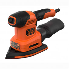 Шліфмашина вібраційна BLACK+DECKER, 200 Вт, 8000-13000 об/хв, вага 1.58 кг, пилозбірник