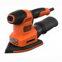 Шліфмашина вібраційна BLACK+DECKER, 200 Вт, 8000-13000 об/хв, вага 1.58 кг, пилозбірник
