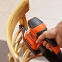 Шліфмашина вібраційна BLACK+DECKER, 200 Вт, 8000-13000 об/хв, вага 1.58 кг, пилозбірник