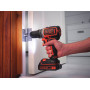 Дриль-шурупокрут акумуляторний BLACK+DECKER, безщітковий, безударний, 18 В, 1.5 А/год, 52 Нм, 410-1650 об/хв, патрон 13 мм швидкозатискний, кількість швидкостей - 2, вага 1.5 кг, 2 акумулятора, зарядний пристрій, вал