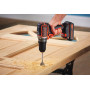 Дриль-шурупокрут акумуляторний BLACK+DECKER, безщітковий, безударний, 18 В, 1.5 А/год, 52 Нм, 410-1650 об/хв, патрон 13 мм швидкозатискний, кількість швидкостей - 2, вага 1.5 кг, 2 акумулятора, зарядний пристрій, вал