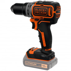 Дриль-шурупокрут акумуляторний BLACK+DECKER, безщітковий, безударний, 18 В, 52 Нм, 0-1650 об/хв, двигун "Series 700", патрон 1-13 мм, вага 1.3 кг