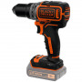 Дриль-шурупокрут акумуляторний BLACK+DECKER, безщітковий, безударний, 18 В, 52 Нм, 0-1650 об/хв, двигун "Series 700", патрон 1-13 мм, вага 1.3 кг