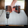Дриль-шурупокрут акумуляторний BLACK+DECKER, безщітковий, безударний, 18 В, 52 Нм, 0-1650 об/хв, двигун "Series 700", патрон 1-13 мм, вага 1.3 кг