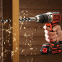Дриль-шурупокрут акумуляторний BLACK+DECKER, BRUSHLESS, ударний, 18 В, 1.5 А/год, 52 Нм, 1600 об/хв, 28.050 уд/хв, патрон 13 мм швидкозатискний, кількість швидкостей - 2, вага 2,96 кг, 2 акумулятора, зарядний пристрі