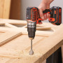 Дриль-шурупокрут акумуляторний BLACK+DECKER, BRUSHLESS, ударний, 18 В, 1.5 А/год, 52 Нм, 1600 об/хв, 28.050 уд/хв, патрон 13 мм швидкозатискний, кількість швидкостей - 2, вага 2,96 кг, 2 акумулятора, зарядний пристрі