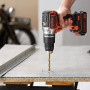 Дриль-шурупокрут акумуляторний BLACK+DECKER, BRUSHLESS, ударний, 18 В, 1.5 А/год, 52 Нм, 1600 об/хв, 28.050 уд/хв, патрон 13 мм швидкозатискний, кількість швидкостей - 2, вага 2,96 кг, 2 акумулятора, зарядний пристрі