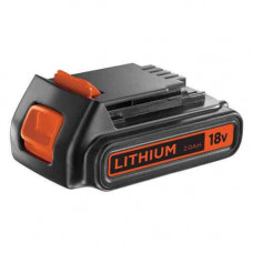 Акумуляторна батарея BLACK+DECKER, 18 В, 2 А/год, час зарядки 40 хв, вага 0.42 кг. Літій-іонна