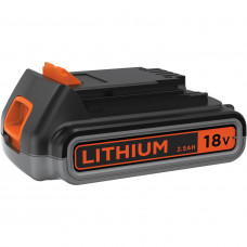 Акумуляторна батарея BLACK+DECKER, 18 В, 2.5 А/год, вага 0.42 кг. Літій-іонна