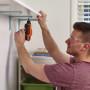 Викрутка акумуляторна BLACK+DECKER, 3.6 В Li-ion, 180 об/хв, реверс, підсвітка, вага 0.88 кг, зарядний пристрій, насадки