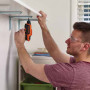 Викрутка акумуляторна BLACK+DECKER, 3.6 В Li-ion, 180 об/хв, реверс, підсвітка, вага 0.88 кг, зарядний пристрій, насадки, шестигранний шліц, валіза