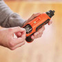 Викрутка акумуляторна BLACK+DECKER, 3.6 В Li-ion, 180 об/хв, реверс, підсвітка, вага 0.88 кг, зарядний пристрій, насадки, шестигранний шліц, валіза