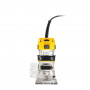 Фрезер окантовочний мережевий DeWALT, 900 Вт, 16000-27000 об/хв, цанга 8 мм, максимальний діаметр фрези - 36 мм, 4.4 кг