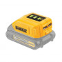 USB адаптер DeWALT, 10.8, 14.4, 18, 54 В, вихідний струм 1.5 А, вага 0.09 кг